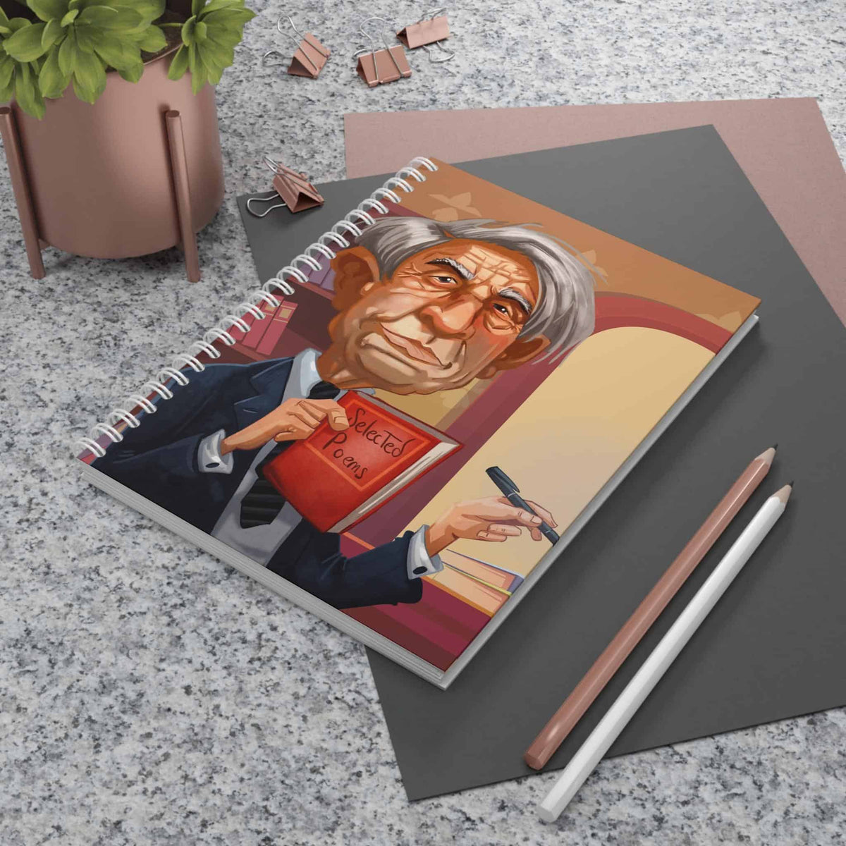 W. H. Auden Spiral Notebook – Poetry & Reflection Customizable Jou ...