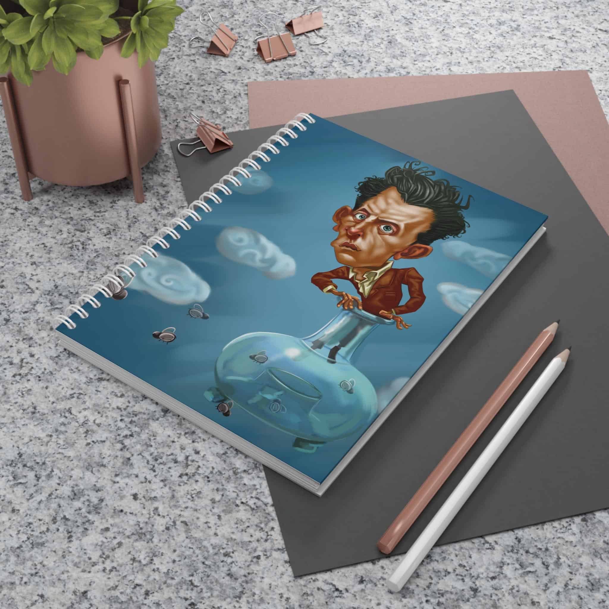 Ludwig Wittgenstein Spiral Notebook – Philosophy &amp; Logic Customizable Journal - One Size