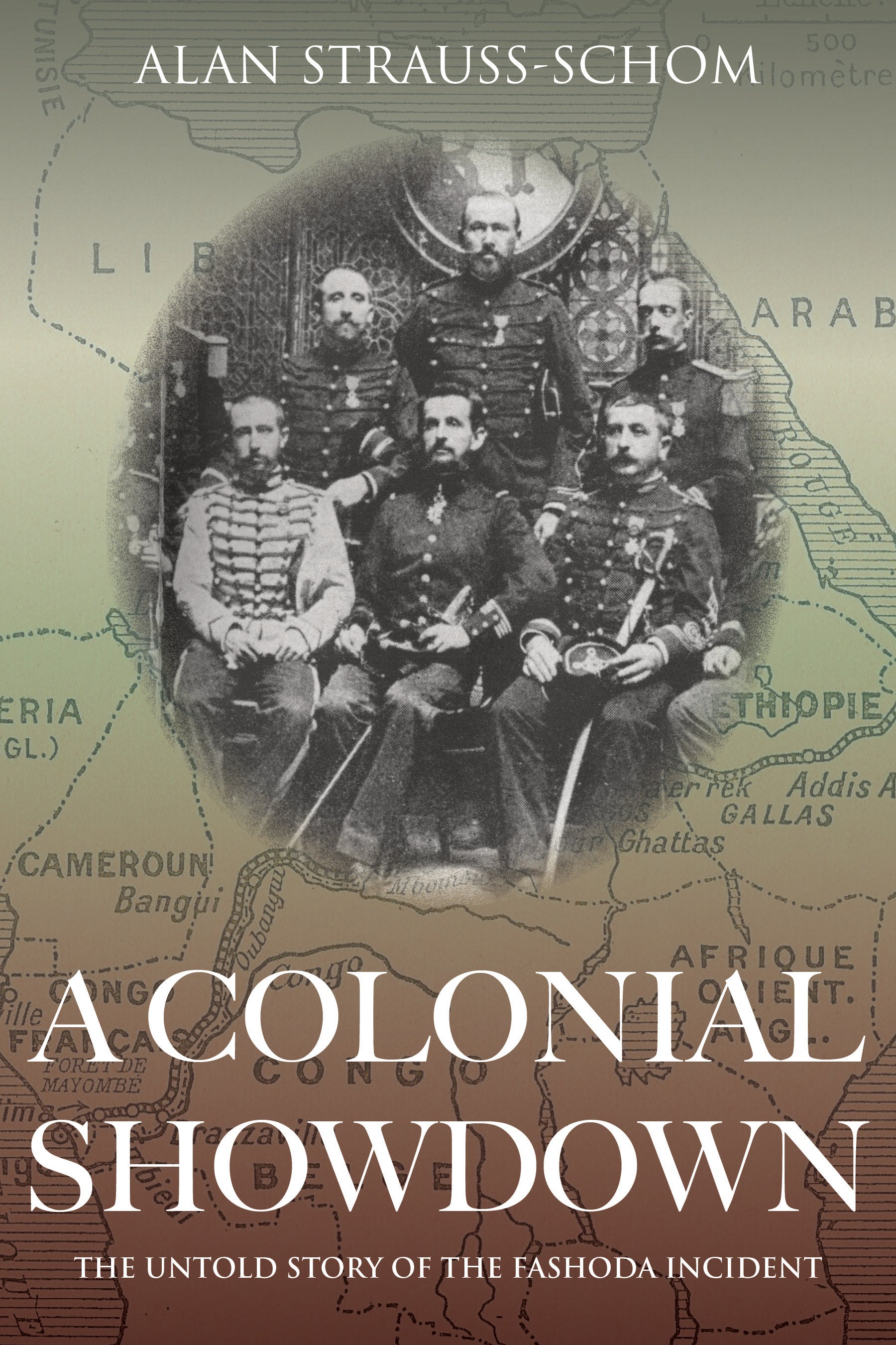 Book cover of "A Colonial Showdown: The Untold Story of the Fashoda Incident" by Casa Carlini, featuring historical imagery.