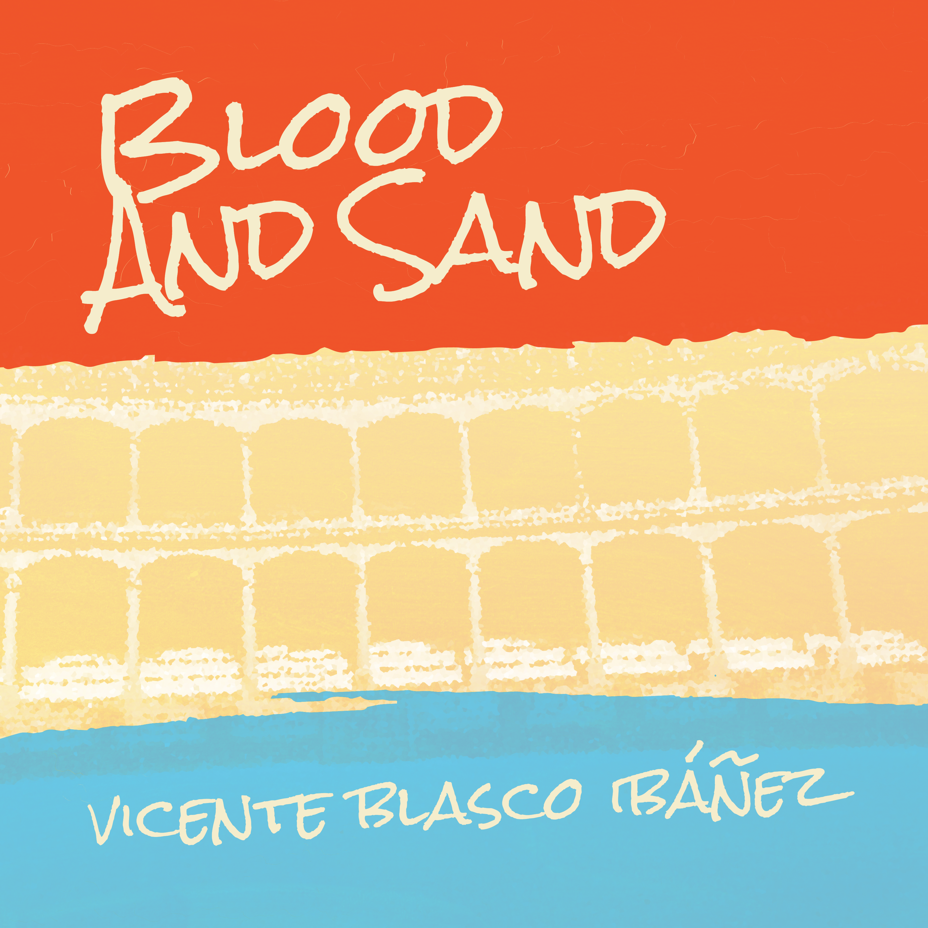 Casa Carlini Blood and Sand audiobook cover featuring Vicente Blasco Ibanez with a dramatic design and vivid imagery.