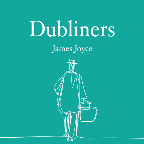 Casa Carlini Dubliners audiobook cover featuring James Joyce, with a literary illustration and title text on the cover.