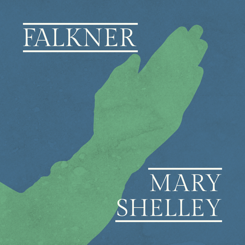 Casa Carlini Falkner audiobook cover featuring Mary Shelley, with a dark, atmospheric design and gothic-inspired artwork.