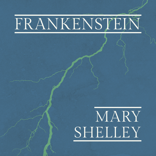Casa Carlini Frankenstein variation audiobook cover featuring Mary Shelley’s classic story with a spooky, illustrated design.