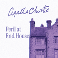 Casa Carlini audiobook cover of Agatha Christie's Peril at End House featuring the book title and author on a dark background.