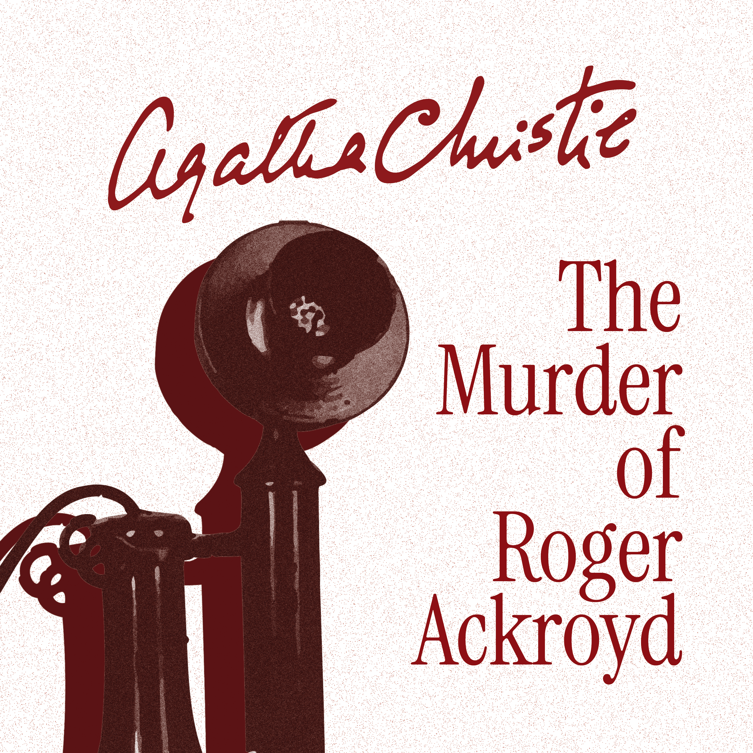 Audiobook cover image of "The Murder of Roger Ackroyd" by Agatha Christie, published by Casa Carlini, featuring a dark, mysterious design.