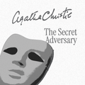 Casa Carlini audiobook cover of Agatha Christie's The Secret Adversary featuring vintage book design and title text.