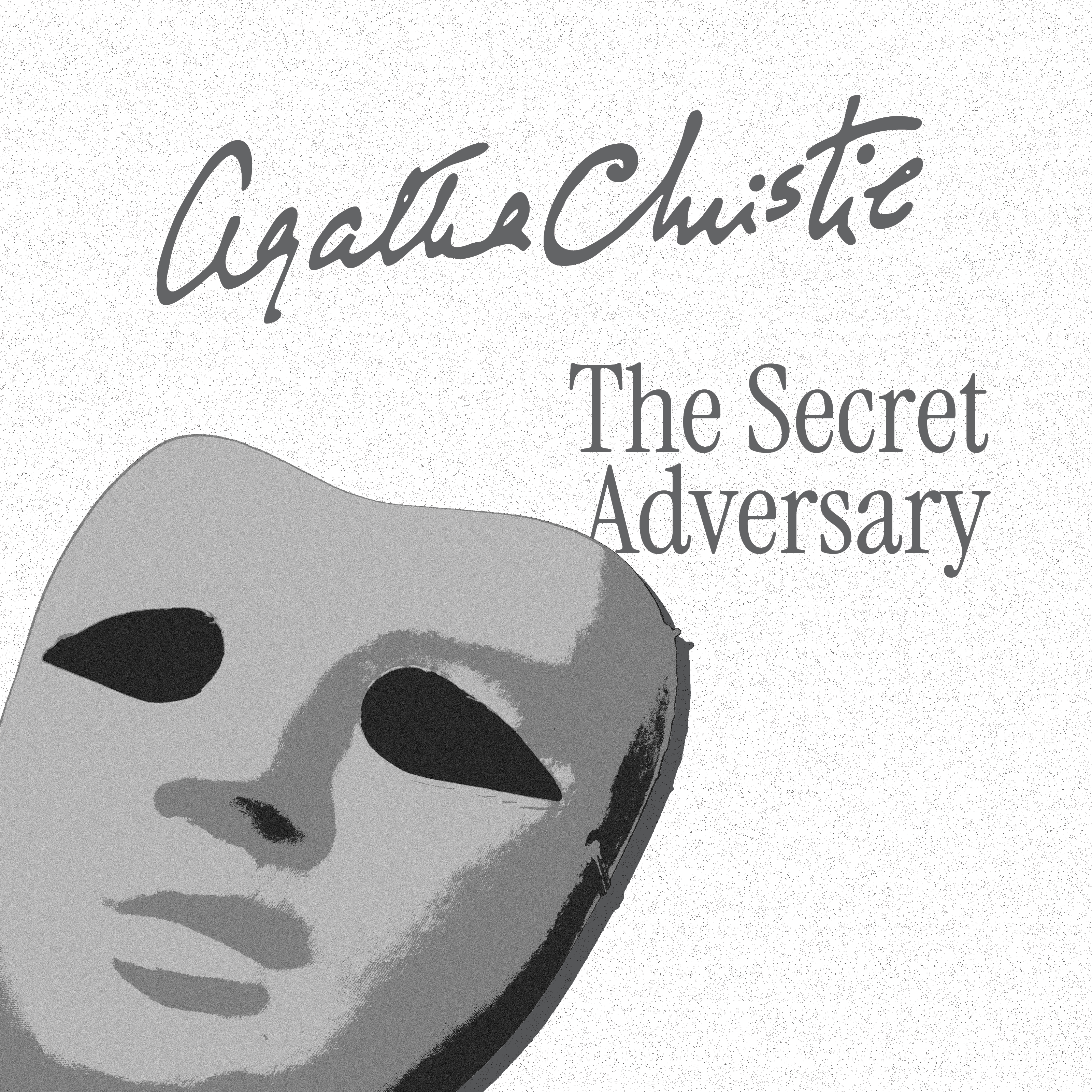 Casa Carlini audiobook cover of Agatha Christie's The Secret Adversary featuring vintage book design and title text.