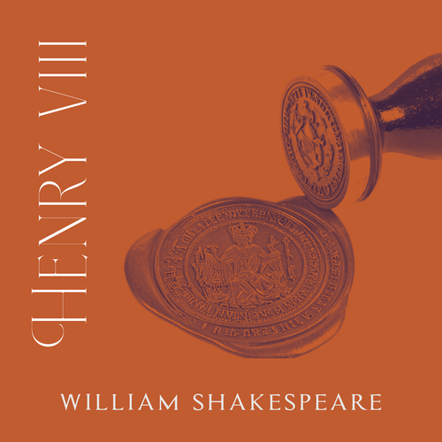 Casa Carlini Henry VIII audiobook variation cover featuring historical portrait of King Henry VIII in a detailed illustration.