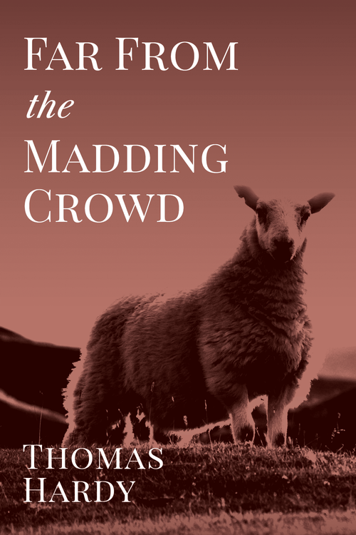 Casa Carlini simple audiobook cover of Far from the Madding Crowd, featuring a classic design with book title and brand logo.