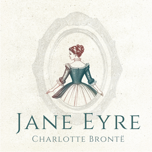 Simple Casa Carlini audiobook cover of Jane Eyre with classic book design and elegant typography.