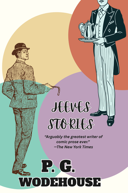 Casa Carlini Jeeves Stories simple audiobook cover, featuring classic book illustration and title text on a plain background.
