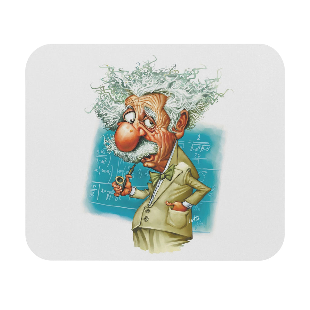 Albert Einstein-Inspired Mousepad – Style, Comfort, and Relativity Genius - 9" × 8", Rectangle