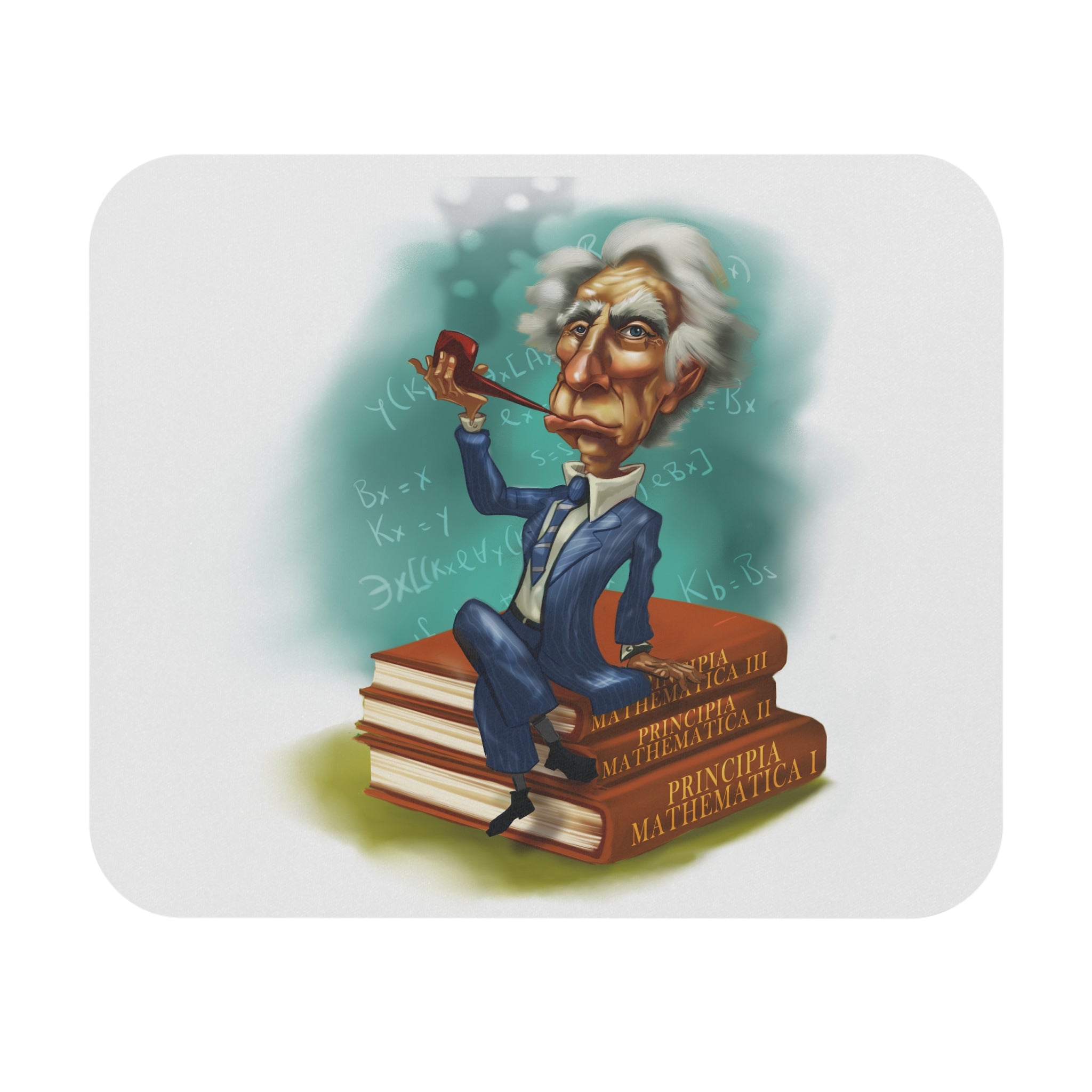 Bertrand Russell-Inspired Mousepad – Style, Comfort, and Logical Genius - 9" × 8", Rectangle