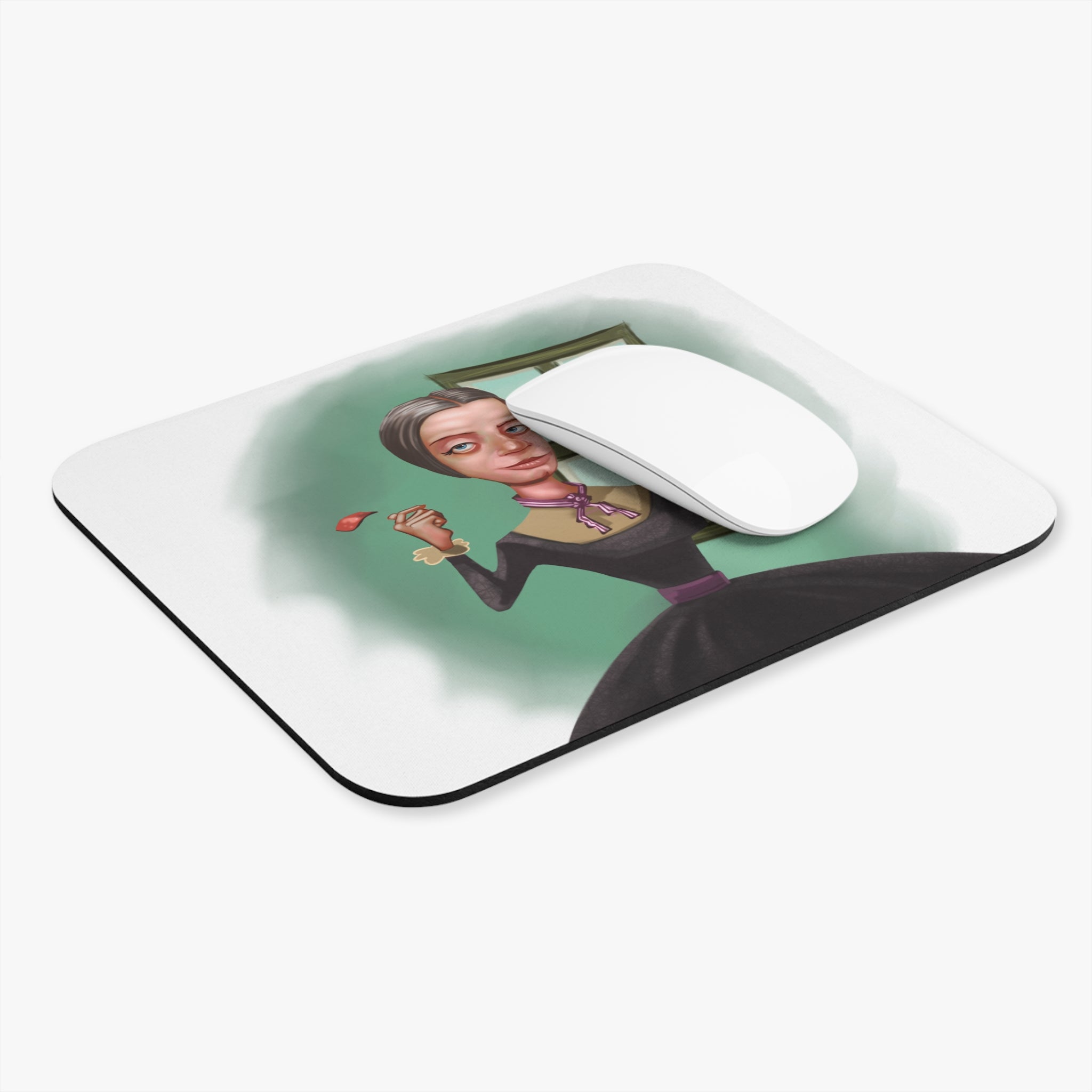Emily Dickinson-Inspired Mousepad – Style, Comfort, and Reclusive Genius - 9" × 8", Rectangle