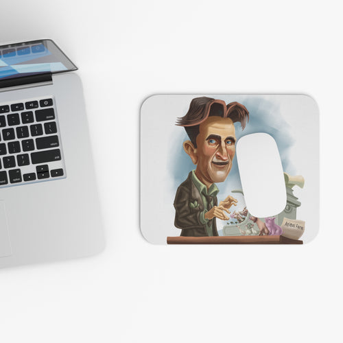 George Orwell-inspired home decor mousepad, 9x8 inches rectangle, featuring dystopian design and stylish comfort.