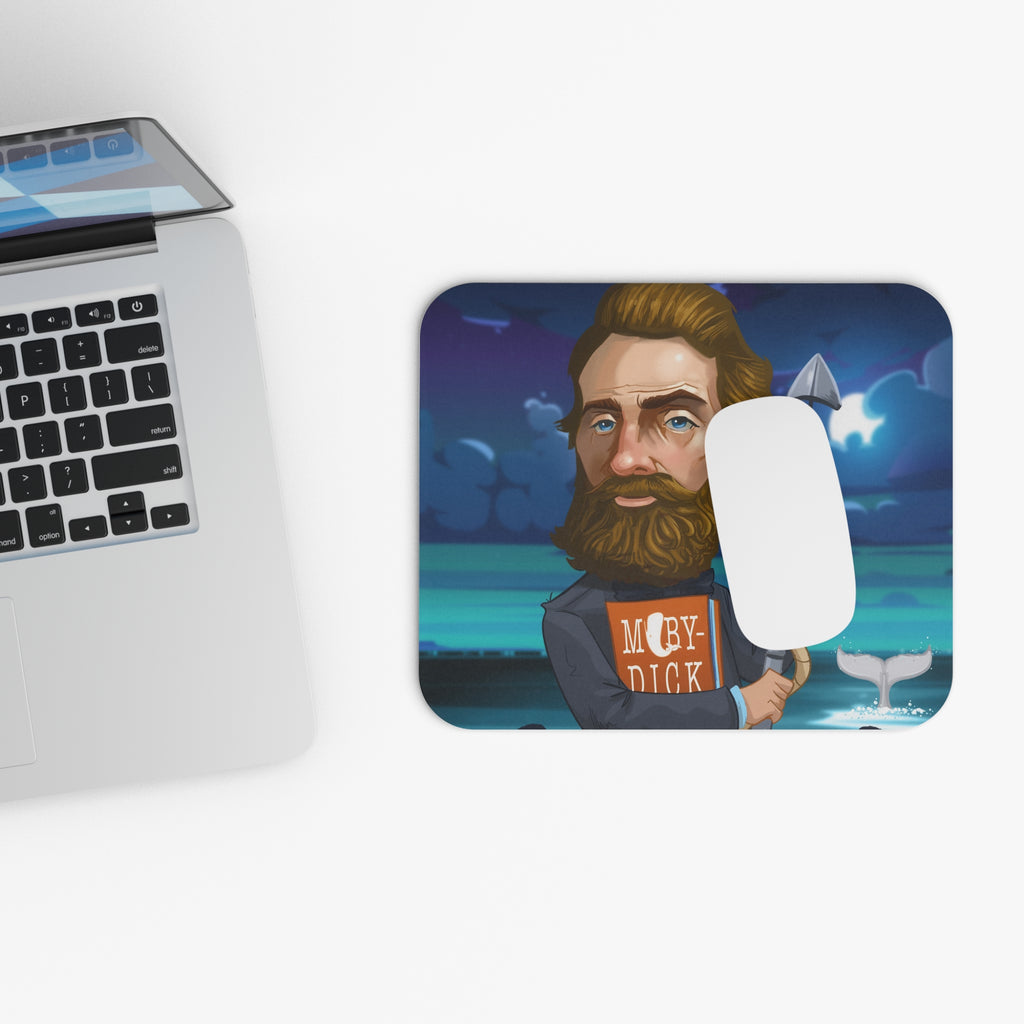 Herman Melville-Inspired Mousepad – Style, Comfort, and Nautical Genius - 9" × 8", Rectangle