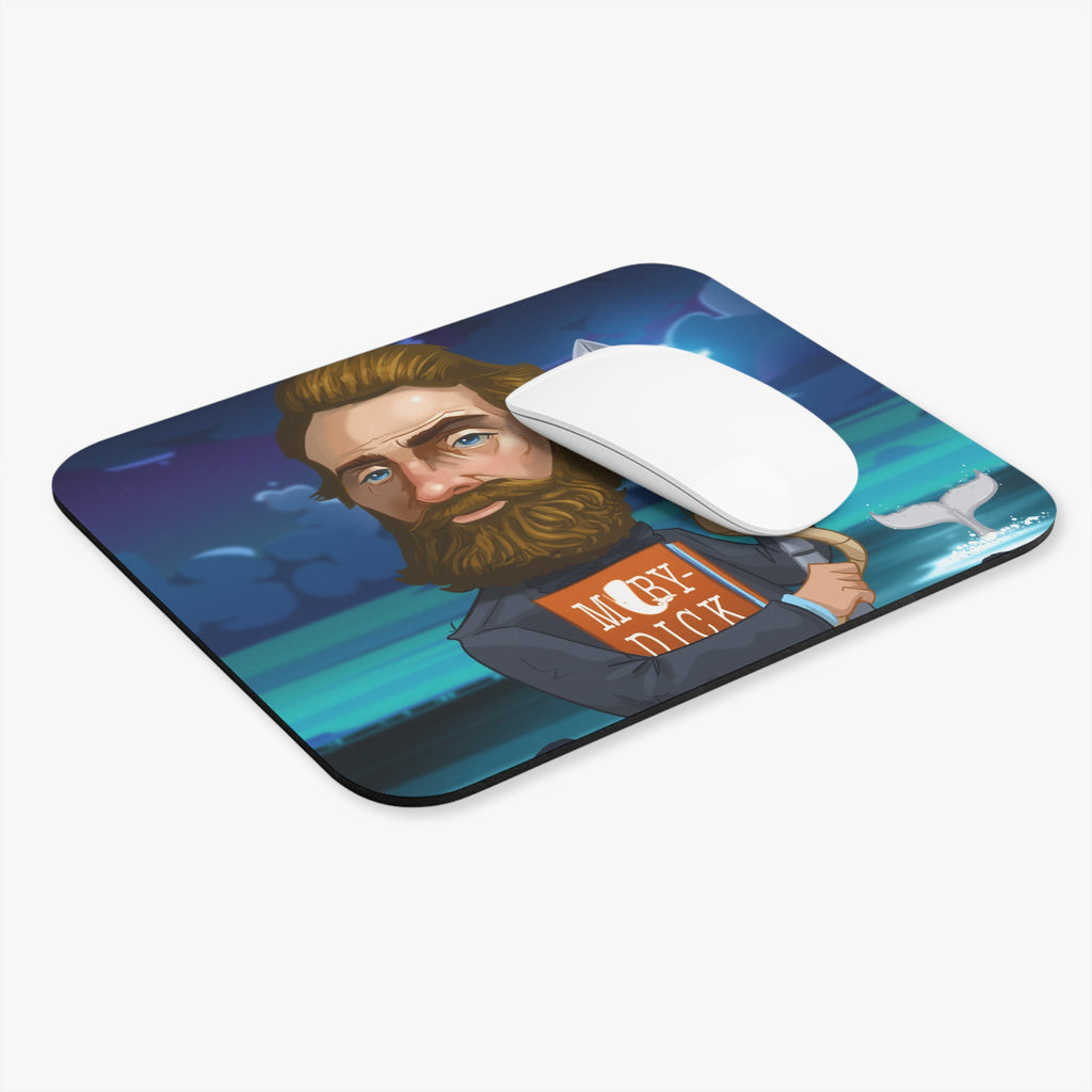 Herman Melville-Inspired Mousepad – Style, Comfort, and Nautical Genius - 9" × 8", Rectangle