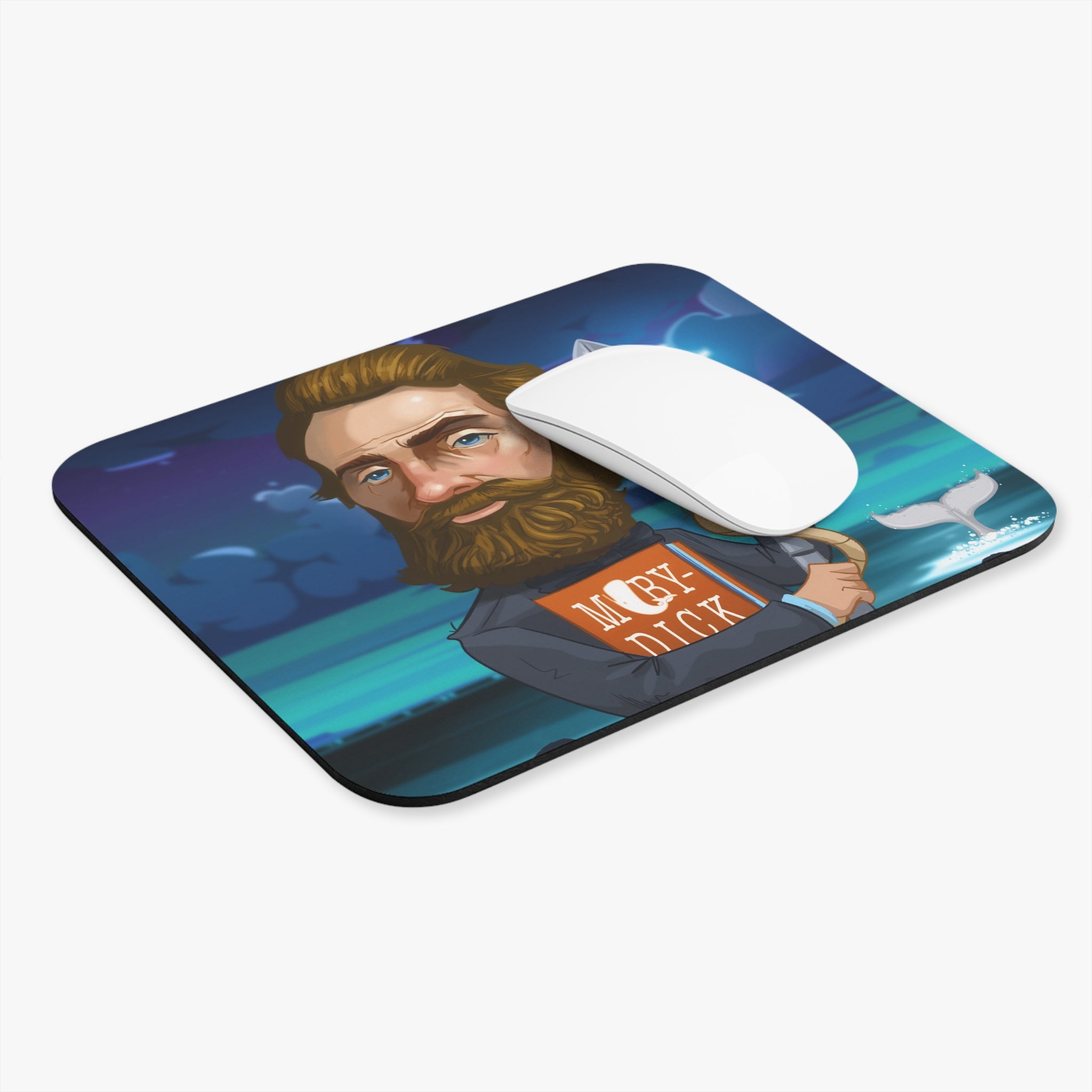 Herman Melville-Inspired Mousepad – Style, Comfort, and Nautical Genius - 9" × 8", Rectangle