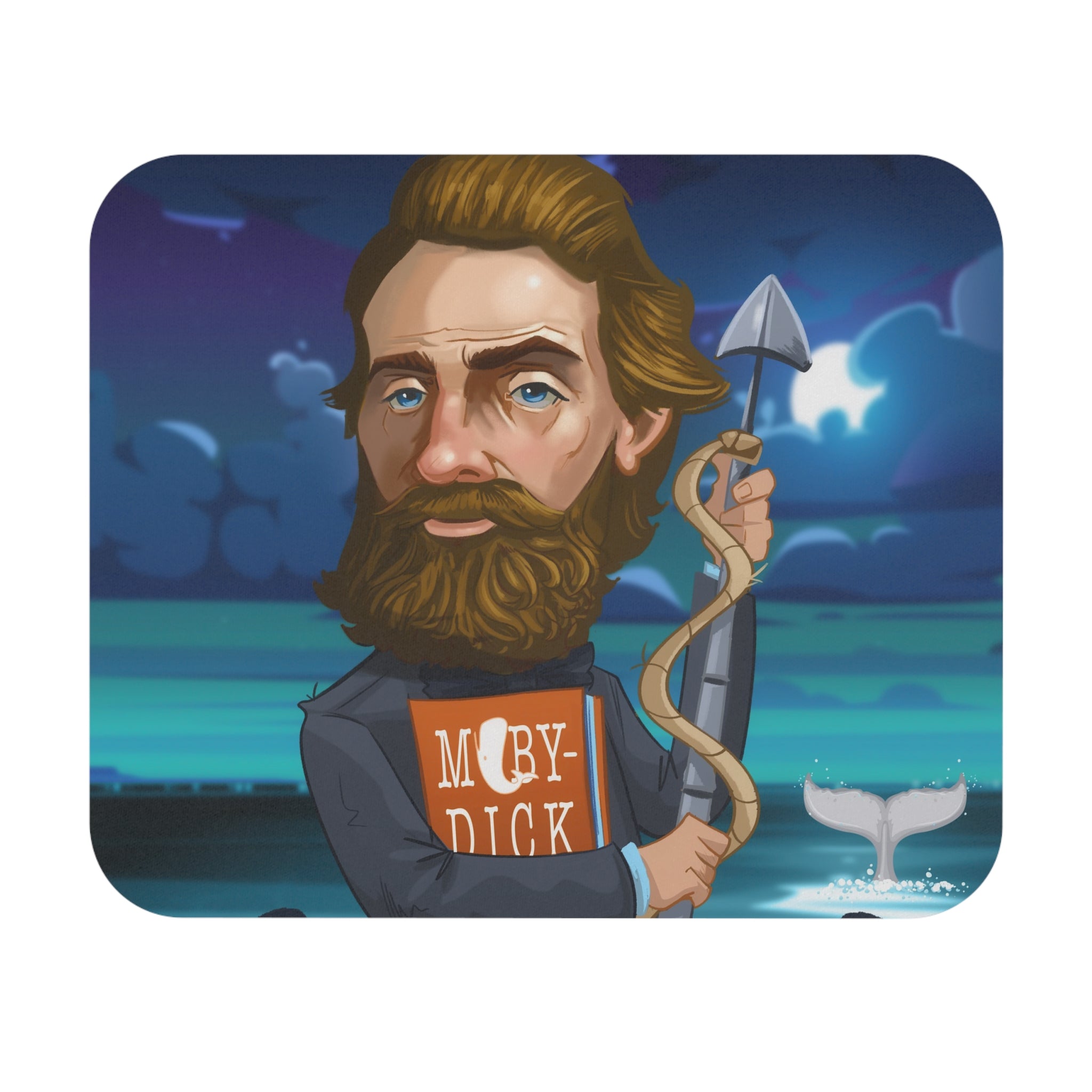 Herman Melville-Inspired Mousepad – Style, Comfort, and Nautical Genius - 9" × 8", Rectangle