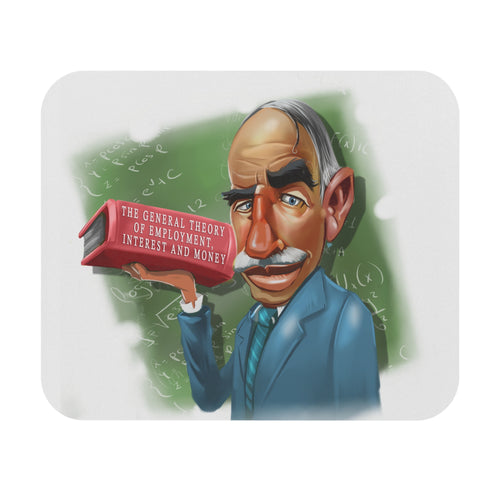 John Maynard Keynes-inspired mousepad with stylish design, 9x8 inches rectangle, perfect for home decor and comfort.