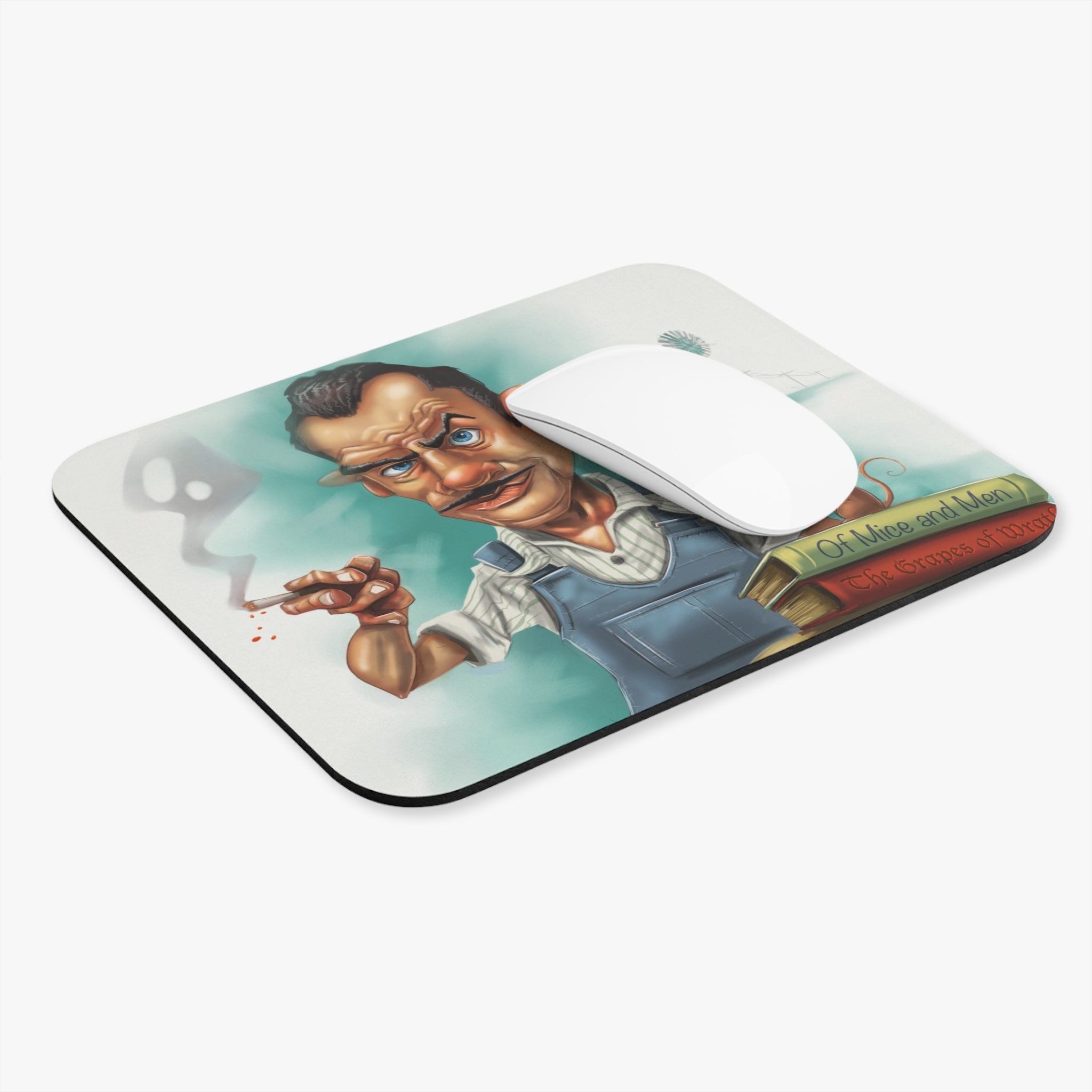 John Steinbeck-Inspired Mousepad – Style, Comfort, and Realist Genius - 9" × 8", Rectangle