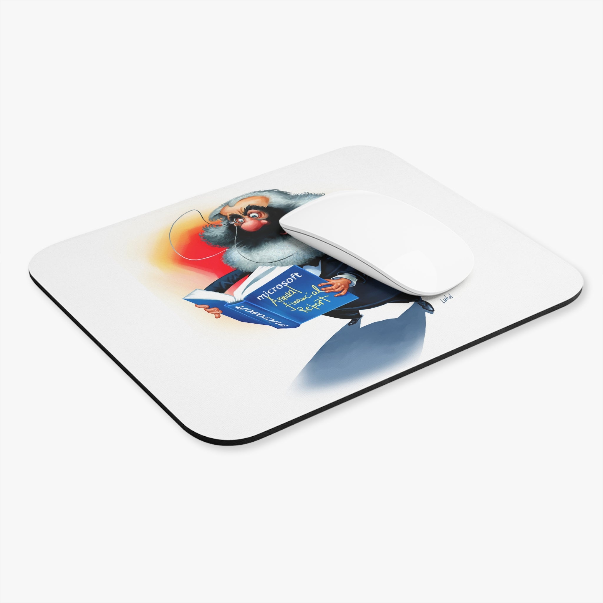 Karl Marx-Inspired Mousepad – Style, Comfort, and Revolutionary Genius - 9" × 8", Rectangle