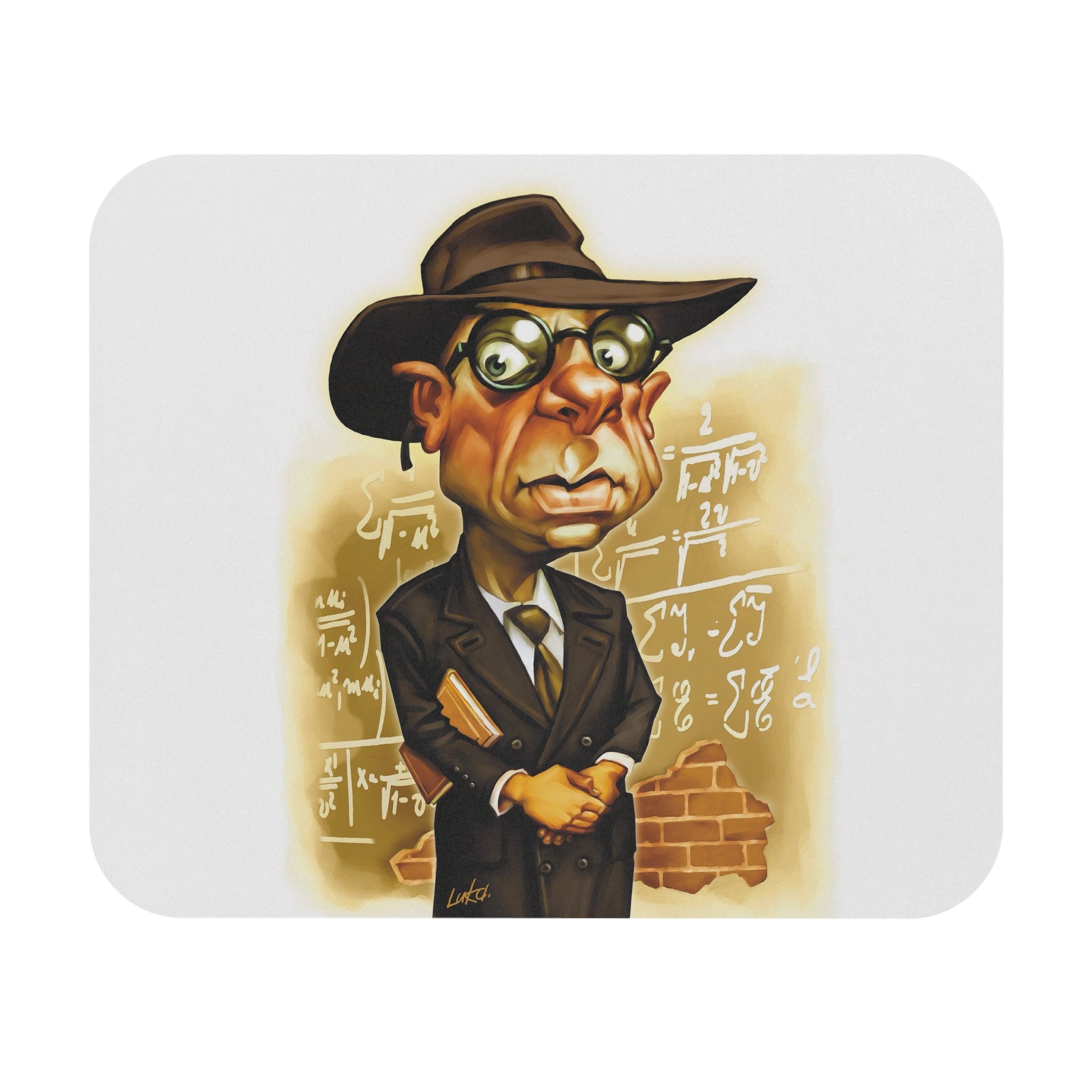 Kurt Gödel-Inspired Mousepad – Style, Comfort, and Incompleteness Genius - 9" × 8", Rectangle