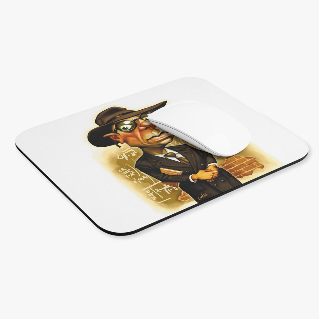 Kurt Gödel-Inspired Mousepad – Style, Comfort, and Incompleteness Genius - 9" × 8", Rectangle