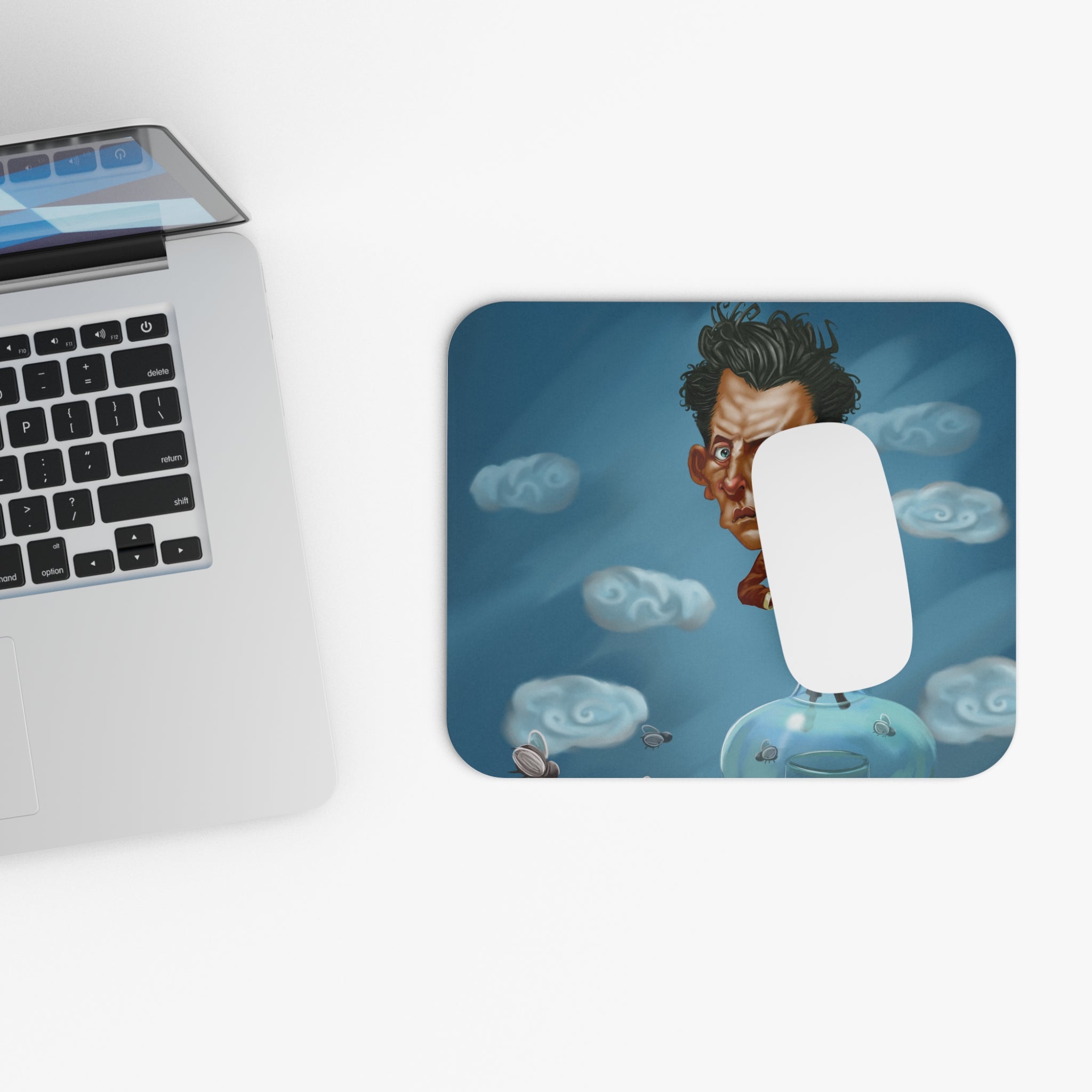 Ludwig Wittgenstein-Inspired Mousepad – Style, Comfort, and Linguistic Genius - 9" × 8", Rectangle