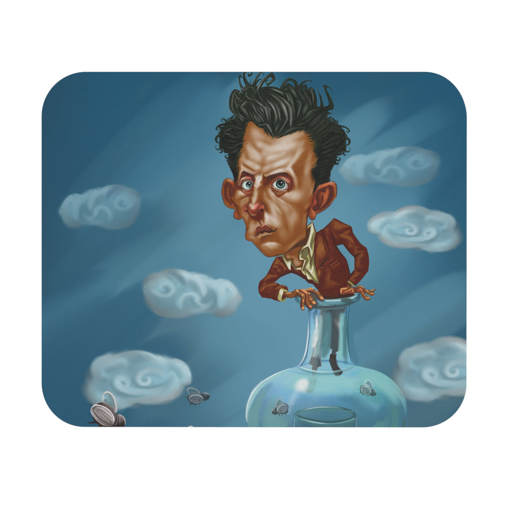 Ludwig Wittgenstein-Inspired Mousepad – Style, Comfort, and Linguistic Genius - 9" × 8", Rectangle