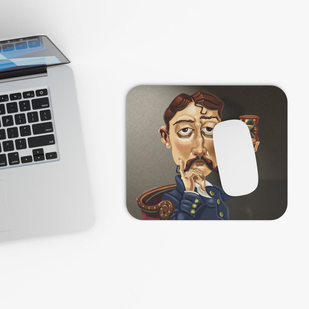 Marcel Proust-Inspired Mousepad – Style, Comfort, and Remembrance Genius - 9" × 8", Rectangle