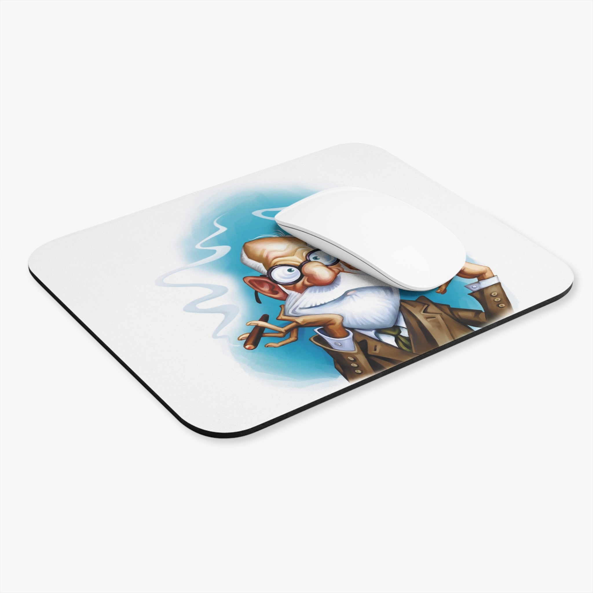 Sigmund Freud-Inspired Mousepad – Style, Comfort, and Psychoanalytic Genius - 9" × 8", Rectangle