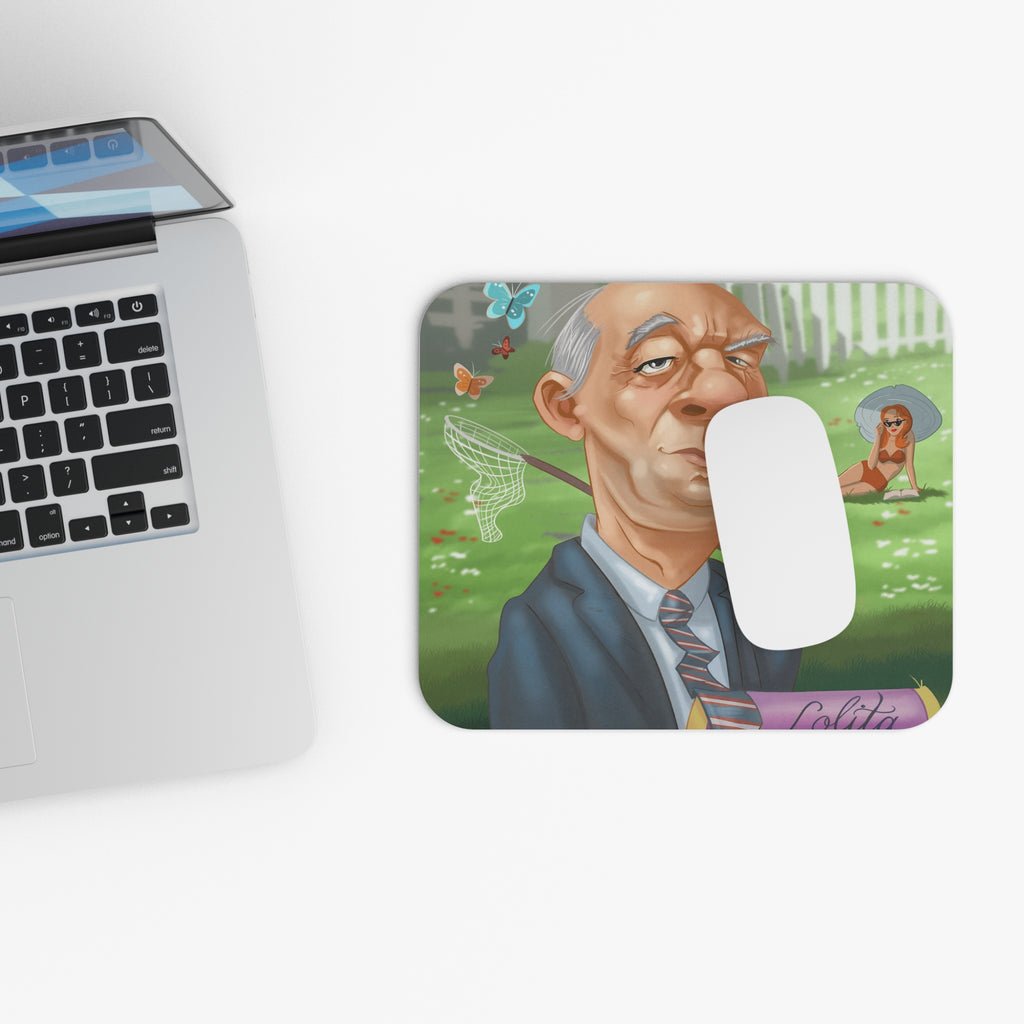 Vladimir Nabokov-Inspired Mousepad – Style, Comfort, and Nabokovian Genius - 9" × 8", Rectangle