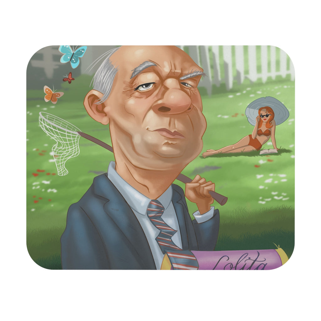 Vladimir Nabokov-Inspired Mousepad – Style, Comfort, and Nabokovian Genius - 9" × 8", Rectangle
