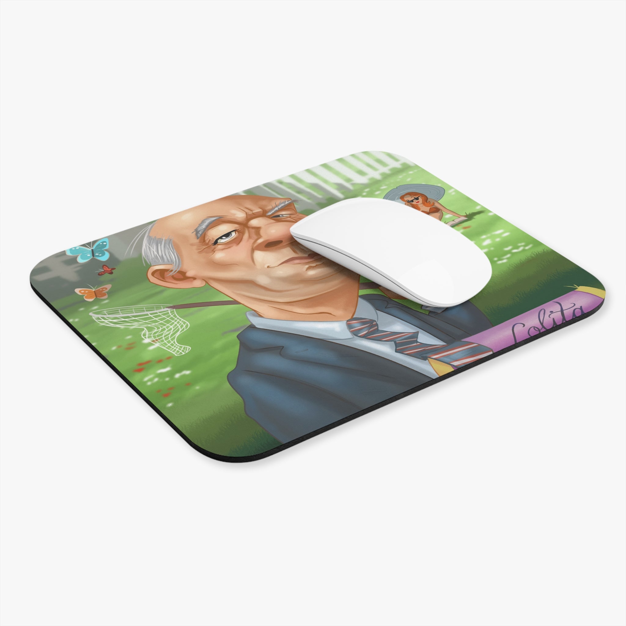 Vladimir Nabokov-Inspired Mousepad – Style, Comfort, and Nabokovian Genius - 9" × 8", Rectangle