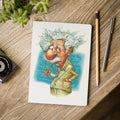 Albert Einstein Softcover Journal — Illustrated Retro Portrait Notebook for Writers & Gifts