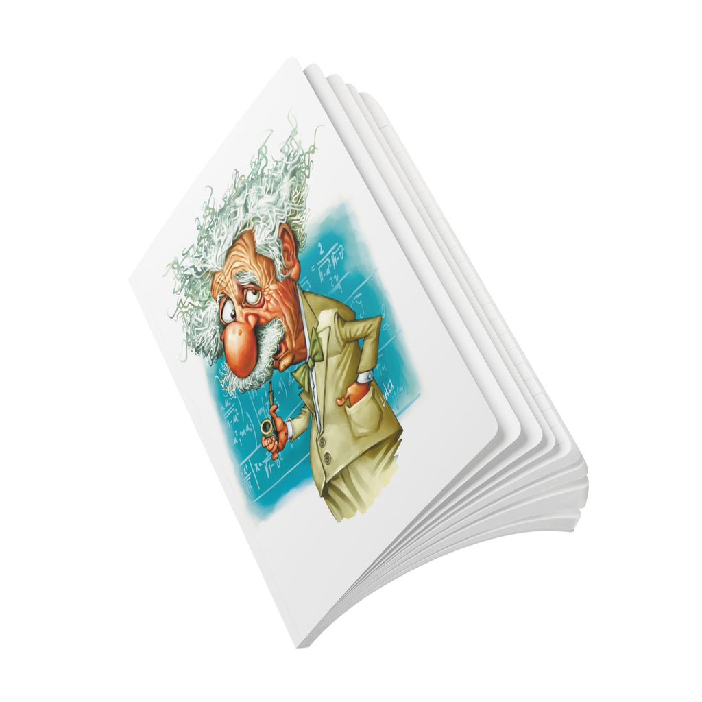 Albert Einstein Softcover Journal — Illustrated Retro Portrait Notebook for Writers & Gifts