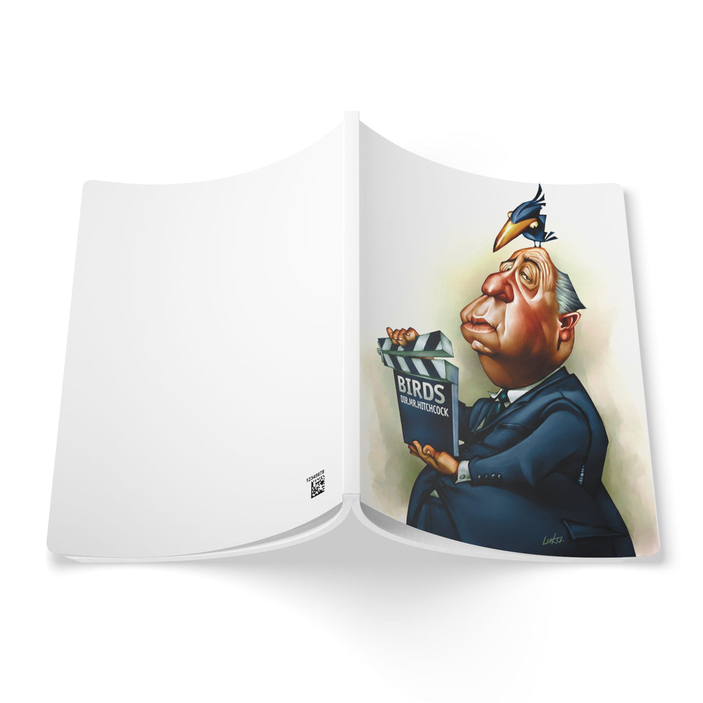 Alfred Hitchcock Softcover Journal — Illustrated Retro Portrait Notebook for Writers & Gifts