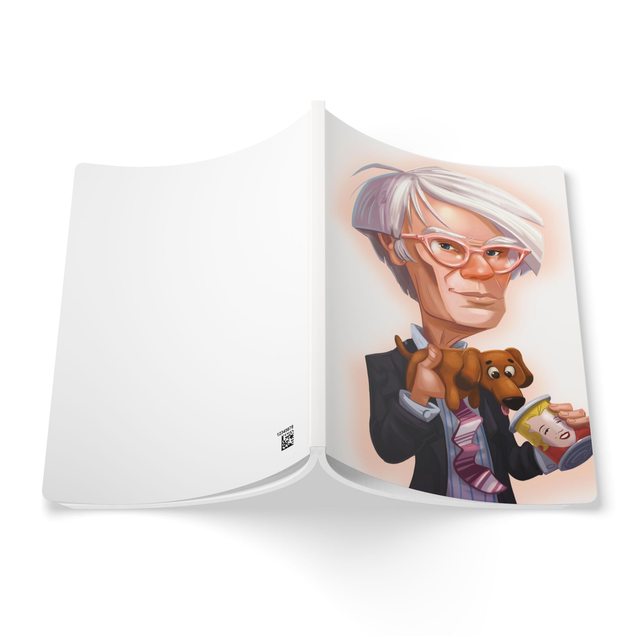 Andy Warhol Softcover Journal — Illustrated Retro Portrait Notebook for Writers & Gifts