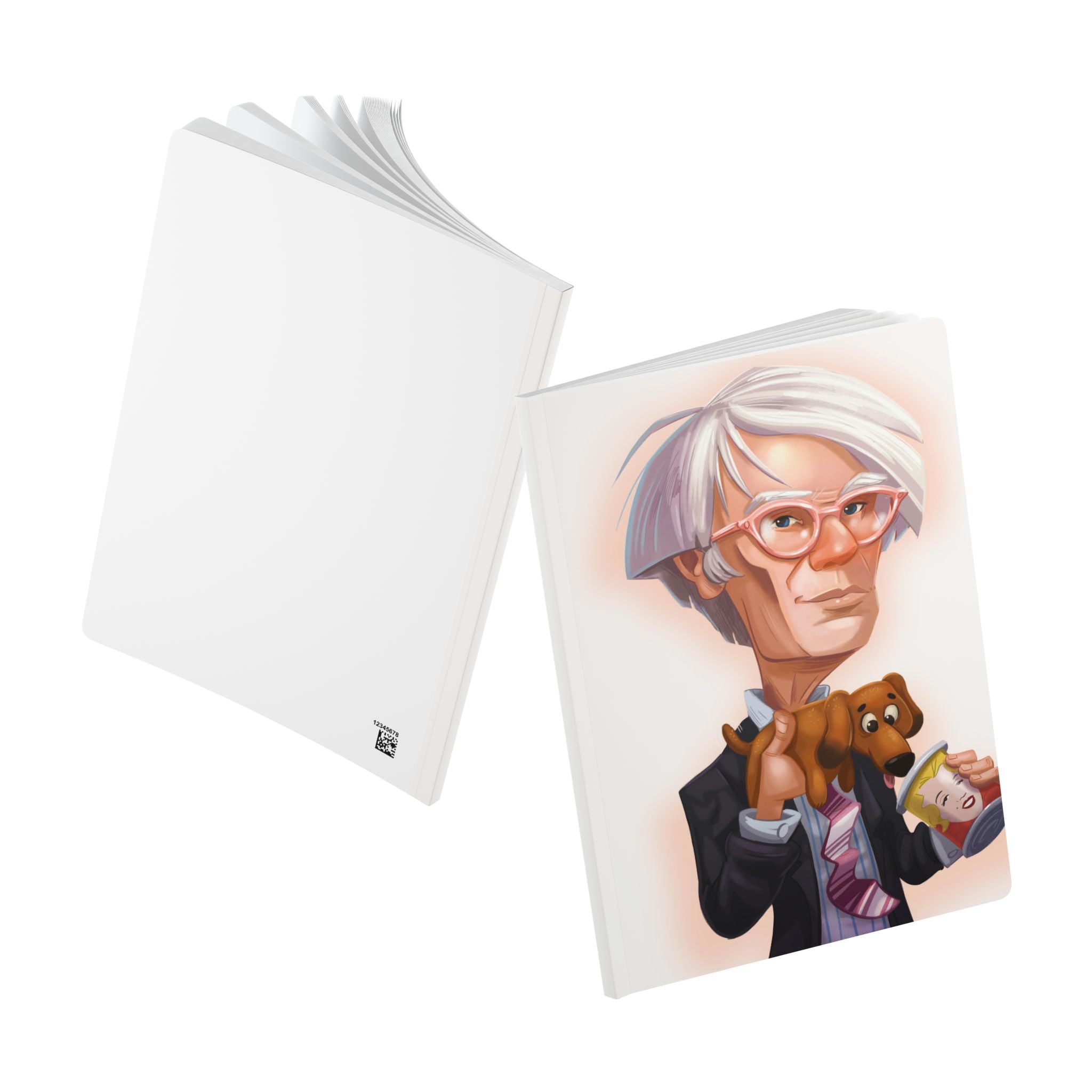 Andy Warhol Softcover Journal — Illustrated Retro Portrait Notebook for Writers & Gifts