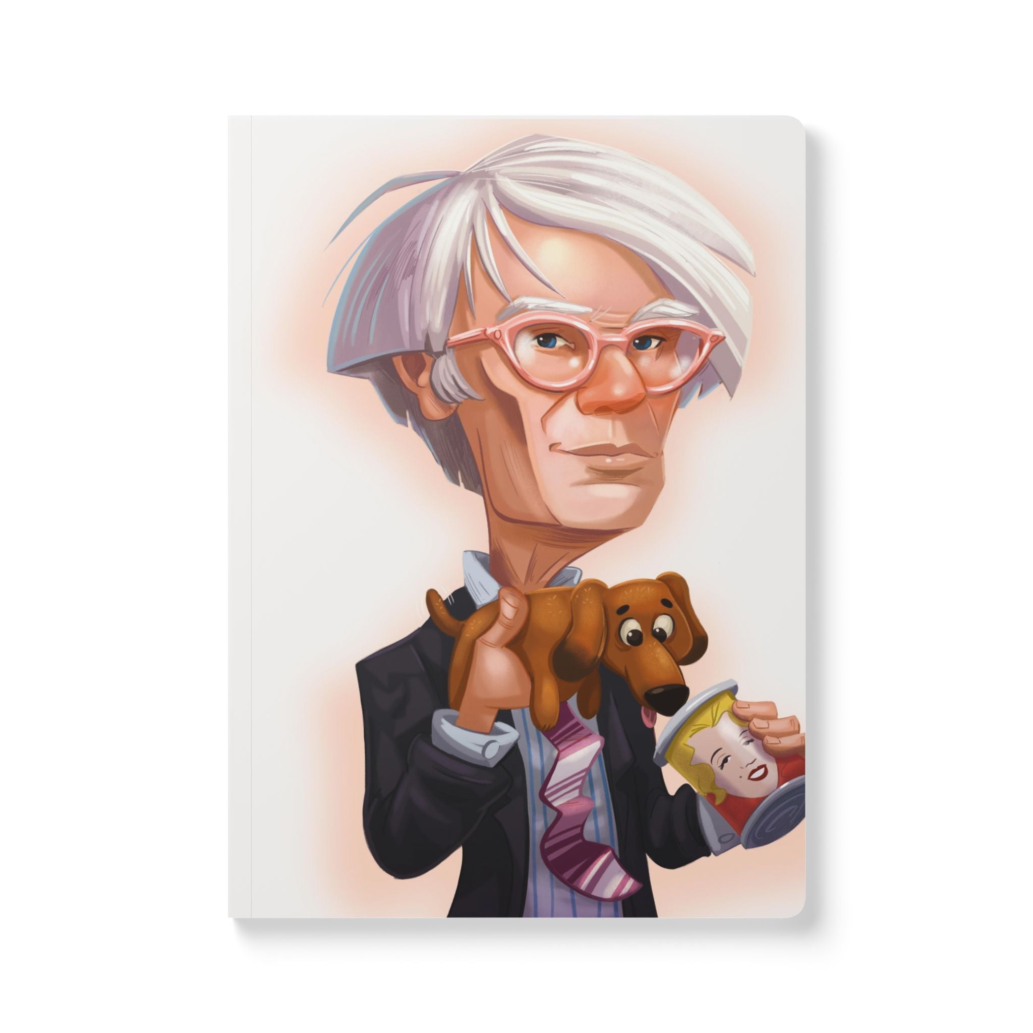Andy Warhol Softcover Journal — Illustrated Retro Portrait Notebook for Writers & Gifts