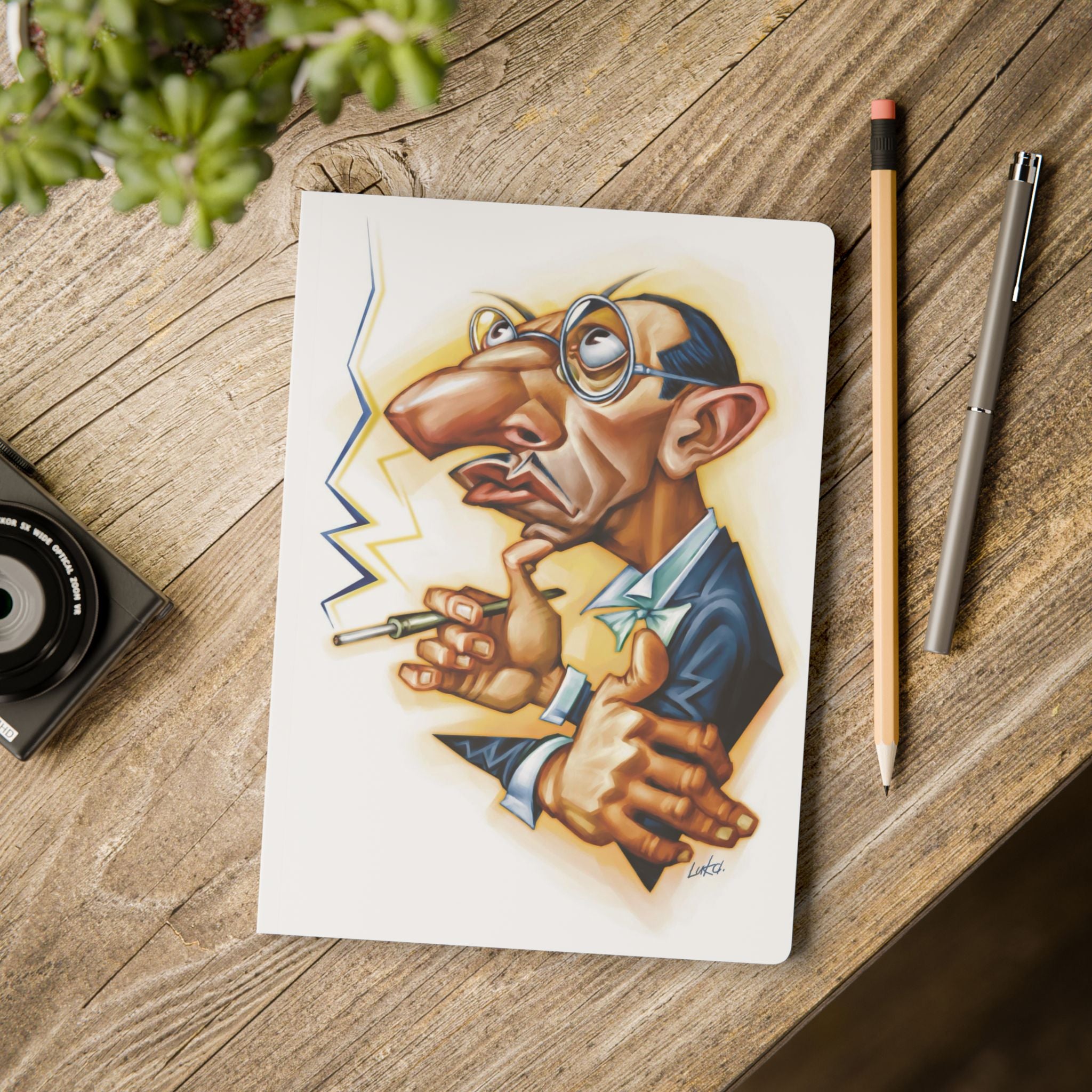 Igor Stravinsky Softcover Journal — Illustrated Retro Portrait Notebook for Writers & Gifts