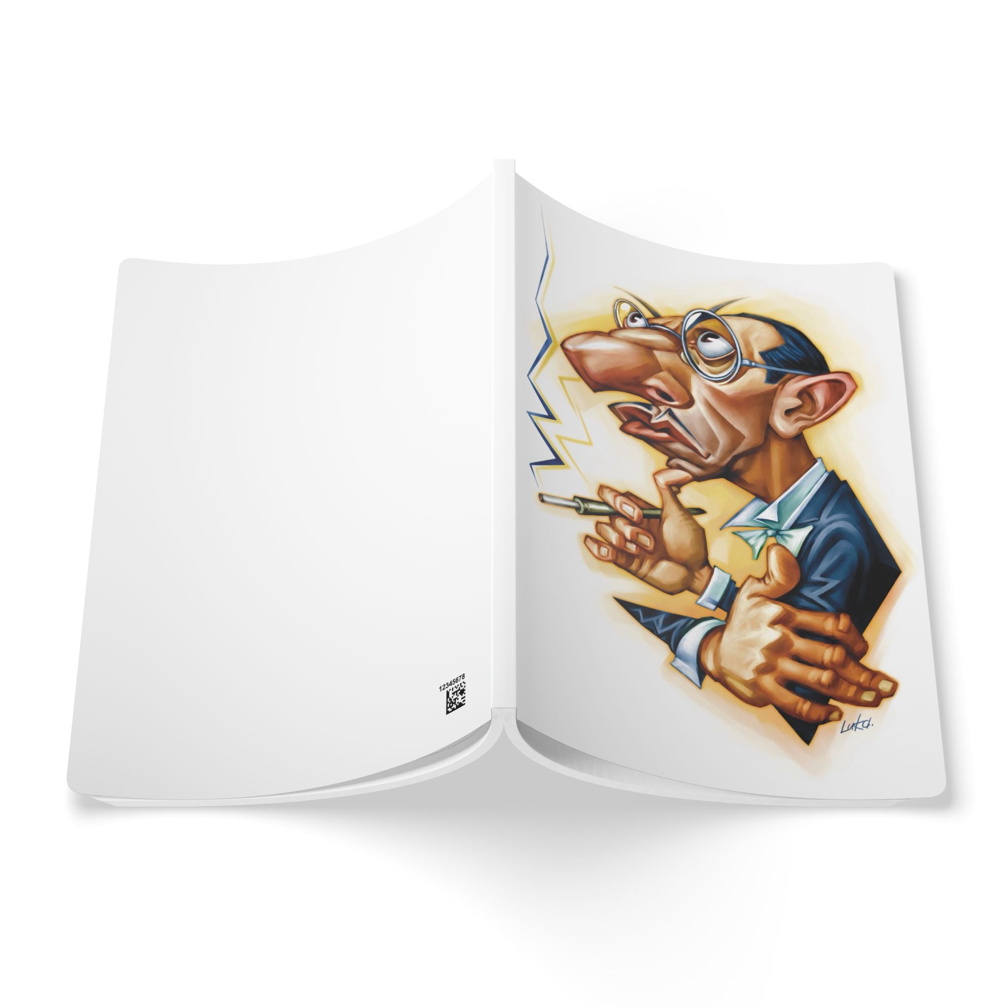 Igor Stravinsky Softcover Journal — Illustrated Retro Portrait Notebook for Writers & Gifts