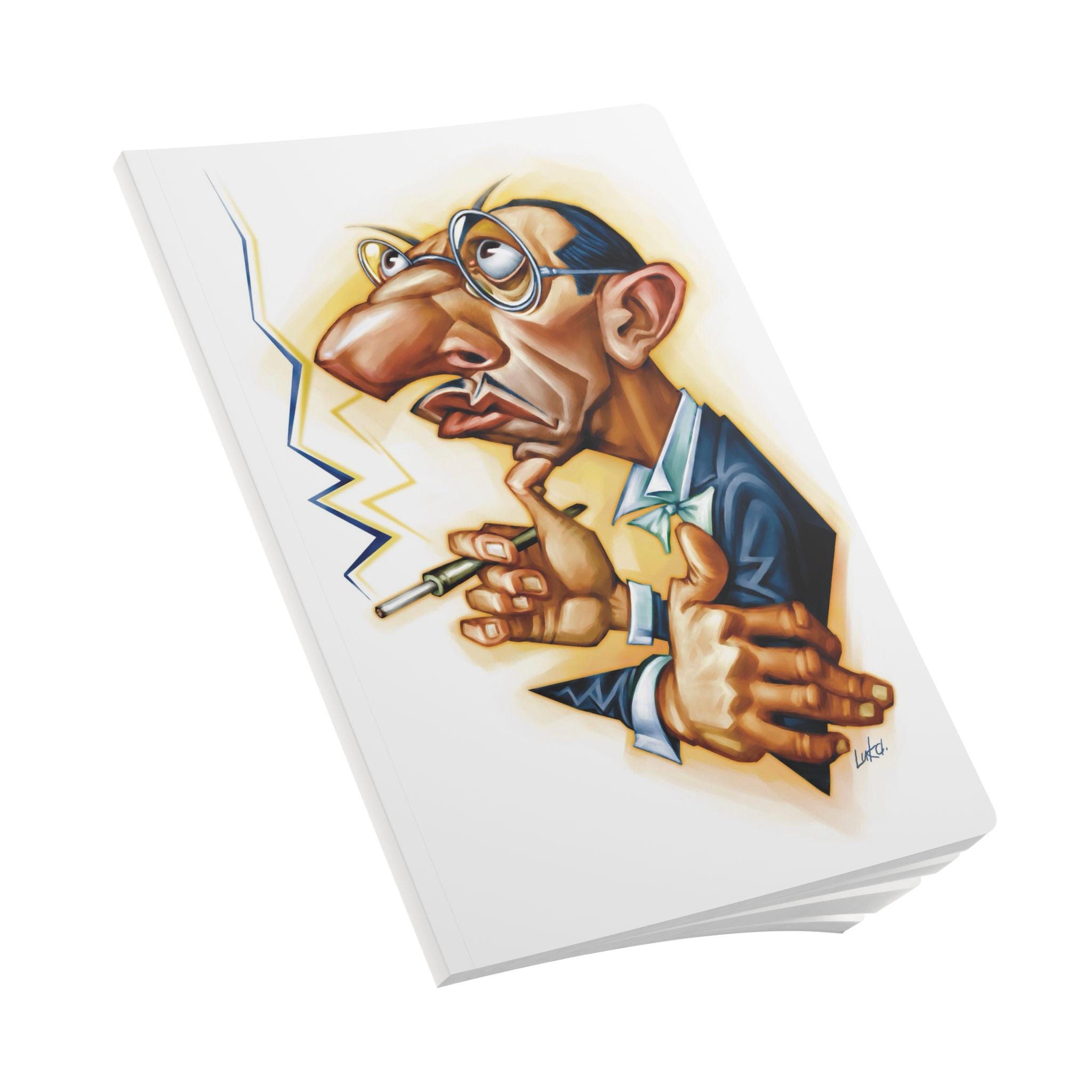 Igor Stravinsky Softcover Journal — Illustrated Retro Portrait Notebook for Writers & Gifts