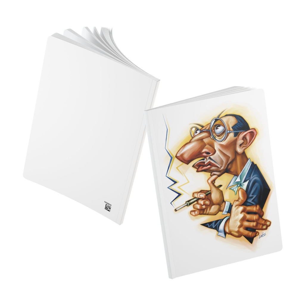 Igor Stravinsky Softcover Journal — Illustrated Retro Portrait Notebook for Writers & Gifts
