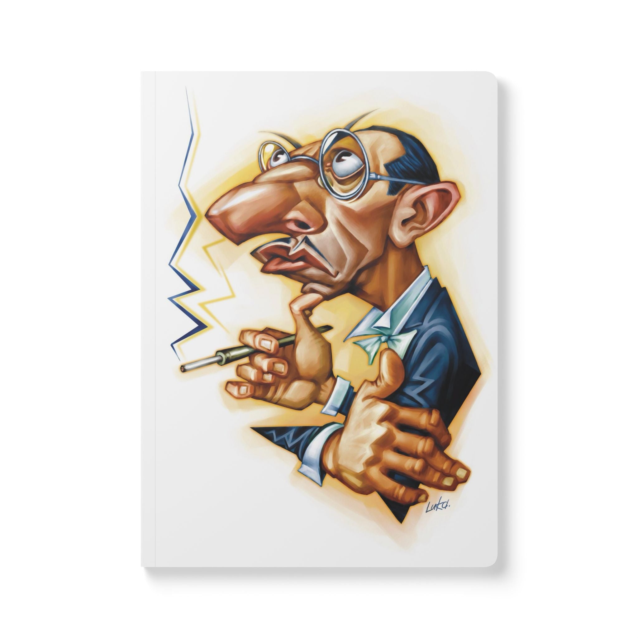 Igor Stravinsky Softcover Journal — Illustrated Retro Portrait Notebook for Writers & Gifts