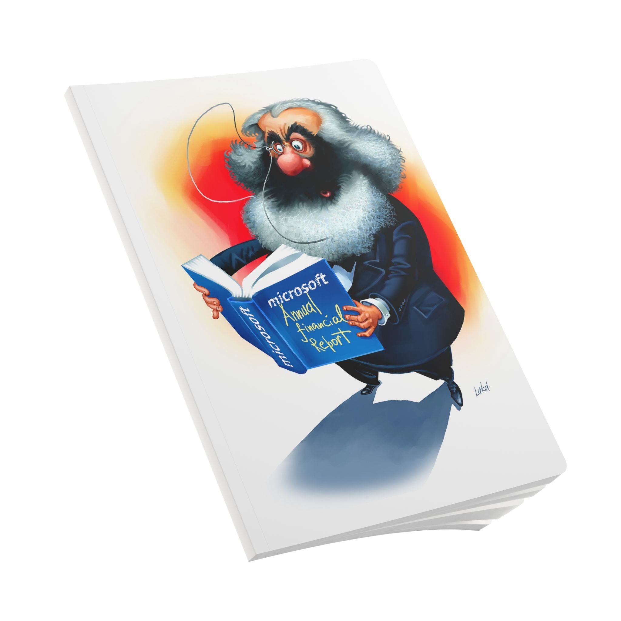 Karl Marx Softcover Journal — Illustrated Retro Portrait Notebook for Writers & Gifts
