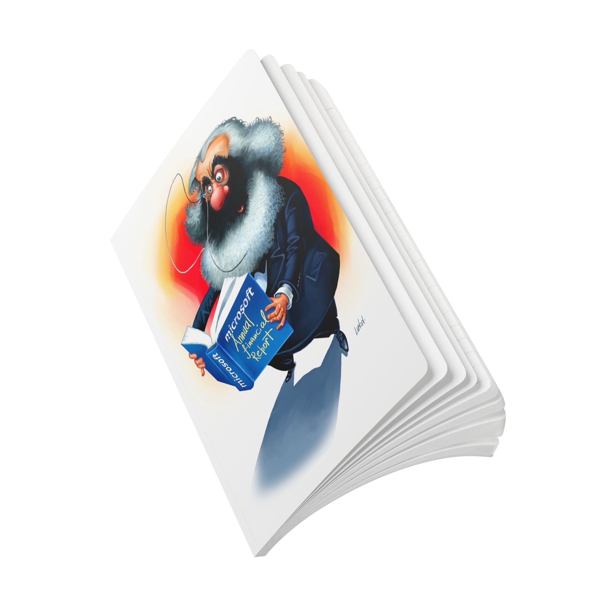 Karl Marx Softcover Journal — Illustrated Retro Portrait Notebook for Writers & Gifts