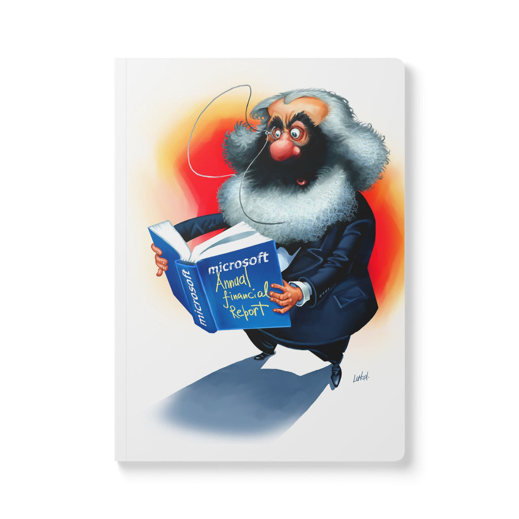 Karl Marx Softcover Journal — Illustrated Retro Portrait Notebook for Writers & Gifts
