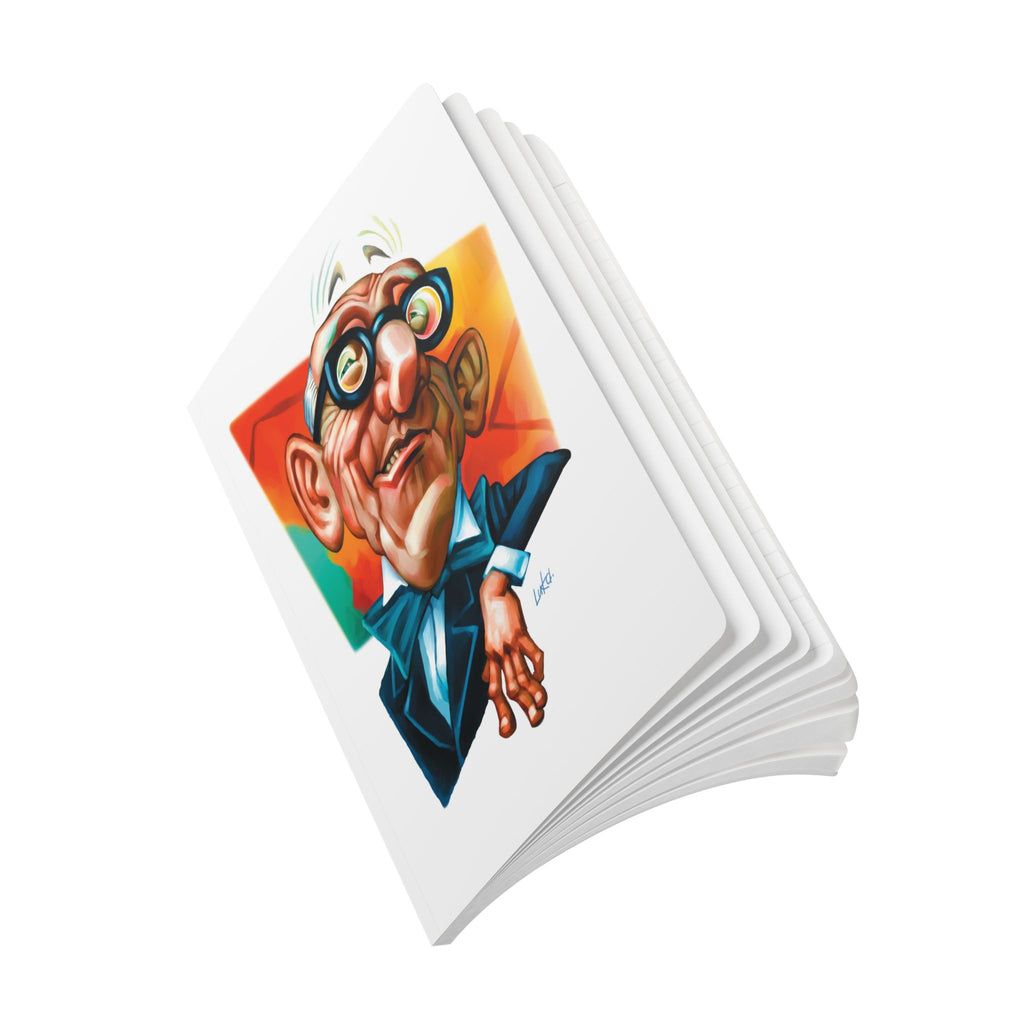 Le Corbusier Softcover Journal — Illustrated Retro Portrait Notebook for Writers & Gifts